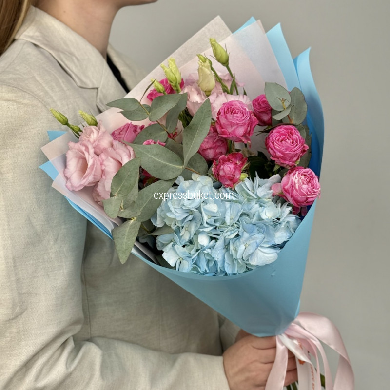 Розово-голубой микс